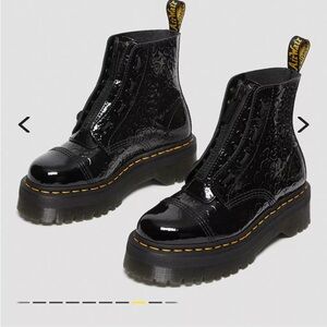 Dr. Martens Leopard Embossed Sinclair Platforms